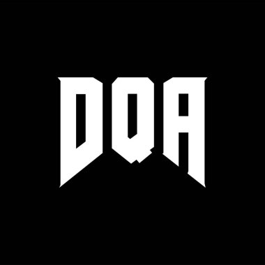 Teknoloji şirketi için DQA mektup logosu tasarımı. DQA logo tasarımı siyah-beyaz renk kombinasyonu. DQA logosu, DQA vektörü, DQA tasarımı, DQA simgesi, DQA alfabesi. DQA tipografi logosu tasarımı.
