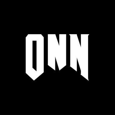 Teknoloji şirketi için ONN mektup logosu tasarımı. ONN logo tasarımı siyah ve beyaz renk kombinasyonu. ONN logosu, ONN vektörü, ONN tasarımı, ONN simgesi, ONN alfabesi. ONN tipografi logosu tasarımı.