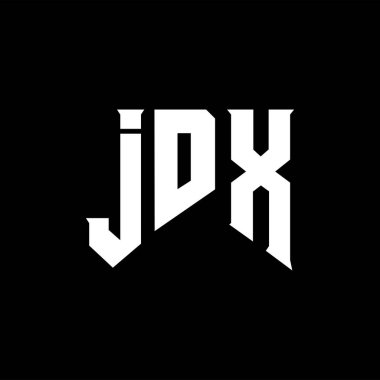 Teknoloji şirketi için JDX mektup logosu tasarımı. JDX logo tasarımı siyah ve beyaz renk kombinasyonu. JDX logosu, JDX vektörü, JDX tasarımı, JDX simgesi, JDX alfabesi. JDX tipografi logosu tasarımı.