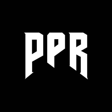 Teknoloji şirketi için PPR harf logosu tasarımı. PPR logo tasarımı siyah ve beyaz renk kombinasyonu. PPR logosu, PPR vektörü, PPR tasarımı, PPR simgesi, PPR alfabesi. PPR tipografi logosu tasarımı.