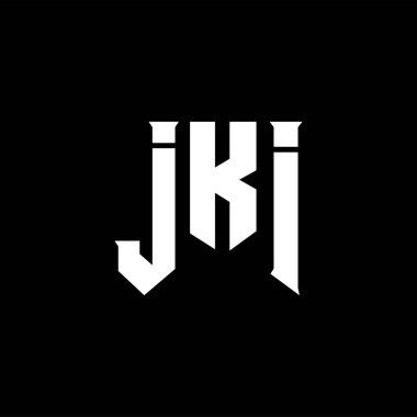 Teknoloji şirketi için JKI mektup logosu tasarımı. JKI logo tasarımı siyah ve beyaz renk kombinasyonu. JKI logosu, JKI vektörü, JKI tasarımı, JKI simgesi, JKI alfabesi. JKI tipografi logosu tasarımı.