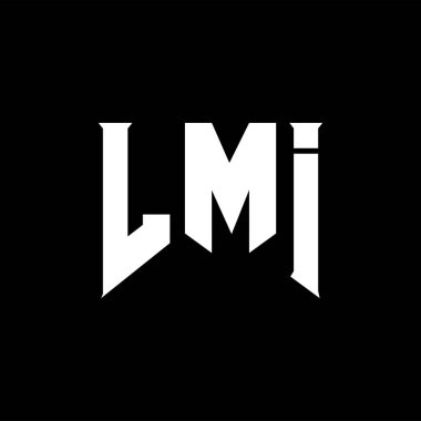Teknoloji şirketi için LMI harf logosu tasarımı. LMI logo tasarımı siyah ve beyaz renk kombinasyonu. LMI logosu, LMI vektörü, LMI tasarımı, LMI simgesi, LMI alfabesi. LMI tipografi logosu tasarımı.