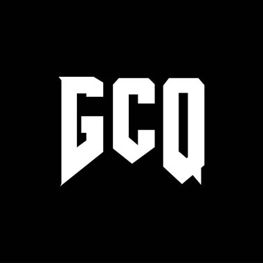 Teknoloji şirketi için GCQ harf logosu tasarımı. GCQ logo tasarımı siyah ve beyaz renk kombinasyonu. GCQ logosu, GCQ vektörü, GCQ tasarımı, GCQ simgesi, GCQ alfabesi. GCQ tipografi logosu tasarımı.