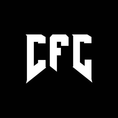 Teknoloji şirketi için CFC mektup logosu tasarımı. CFC logo tasarımı siyah ve beyaz renk kombinasyonu. CFC logosu, CFC vektörü, CFC tasarımı, CFC simgesi, CFC alfabesi. CFC tipografi logosu tasarımı.