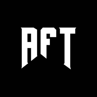 Teknoloji şirketi için AFT mektup logosu tasarımı. AFT logosu siyah-beyaz renk kombinasyonu tasarladı. AFT logosu, AFT vektörü, AFT tasarımı, AFT simgesi, AFT alfabesi. AFT tipografi logosu tasarımı.