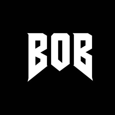 Teknoloji şirketi için BOB mektup logosu tasarımı. BOB logosu siyah-beyaz renk kombinasyonu tasarladı. BOB logosu, BOB vektörü, BOB tasarımı, BOB simgesi, BOB alfabesi. BOB tipografi logosu tasarımı.