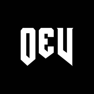 Teknoloji şirketi için OEV harf logosu tasarımı. OEV logosu siyah-beyaz renk kombinasyonu tasarladı. OEV logosu, OEV vektörü, OEV tasarımı, OEV simgesi, OEV alfabesi. OEV tipografi logosu tasarımı.