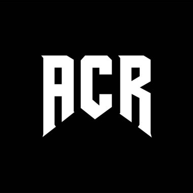 ACR teknoloji şirketi için harf logosu tasarımı. ACR logo tasarımı siyah ve beyaz renk kombinasyonu. ACR logosu, ACR vektörü, ACR dizaynı, ACR simgesi, ACR alfabesi. ACR tipografi logosu tasarımı.