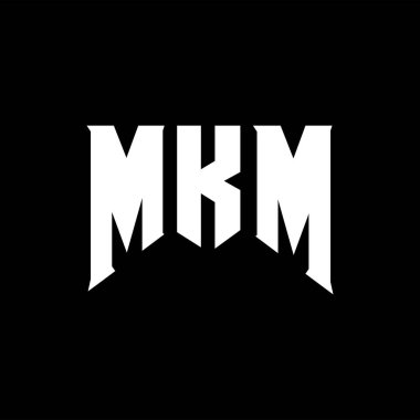 Teknoloji şirketi için MKM mektup logosu tasarımı. MKM logo tasarımı siyah ve beyaz renk kombinasyonu. MKM logosu, MKM vektörü, MKM tasarımı, MKM simgesi, MKM alfabesi. MKM tipografi logosu tasarımı.