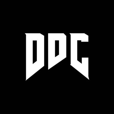 Teknoloji şirketi için DDC mektup logosu tasarımı. DDC logo tasarımı siyah ve beyaz renk kombinasyonu. DDC logosu, DDC vektörü, DDC tasarımı, DDC simgesi, DDC alfabesi. DDC tipografi logosu tasarımı.