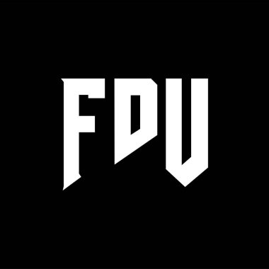 Teknoloji şirketi için FDU mektup logosu tasarımı. FDU logo tasarımı siyah-beyaz renk kombinasyonu. FDU logosu, FDU vektörü, FDU tasarımı, FDU simgesi, FDU alfabesi. FDU tipografi logosu tasarımı.