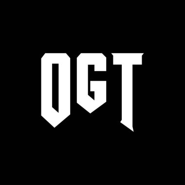 Teknoloji şirketi için OGT harf logosu tasarımı. OGT logo tasarımı siyah ve beyaz renk kombinasyonu. OGT logosu, OGT vektörü, OGT dizaynı, OGT simgesi, OGT alfabesi. OGT tipografi logosu tasarımı.
