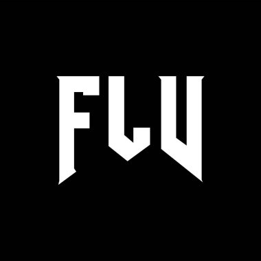 Teknoloji şirketi için FLV harf logosu tasarımı. FLV logo tasarımı siyah ve beyaz renk kombinasyonu. FLV logosu, FLV vektörü, FLV tasarımı, FLV simgesi, FLV alfabesi. FLV tipografi logosu tasarımı.