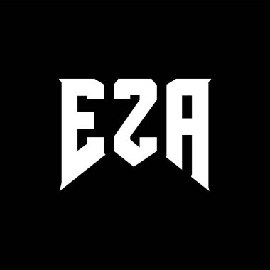 Teknoloji şirketi için EZA mektup logosu tasarımı. EZA logo tasarımı siyah ve beyaz renk kombinasyonu. EZA logosu, EZA vektörü, EZA dizaynı, EZA simgesi, EZA alfabesi. EZA tipografi logosu tasarımı.