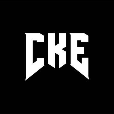 Teknoloji şirketi için CKE mektup logosu tasarımı. CKE logo tasarımı siyah ve beyaz renk kombinasyonu. CKE logosu, CKE vektörü, CKE tasarımı, CKE simgesi, CKE alfabesi. CKE tipografi logosu tasarımı.