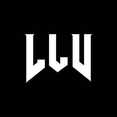 Teknoloji şirketi için LLV mektup logosu tasarımı. LLV logo tasarımı siyah ve beyaz renk kombinasyonu. LLV logosu, LLV vektörü, LLV tasarımı, LLV simgesi, LLV alfabesi. LLV tipografi logosu tasarımı.