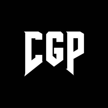 Teknoloji şirketi için CGP harf logosu tasarımı. CGP logo tasarımı siyah ve beyaz renk kombinasyonu. CGP logosu, CGP vektörü, CGP tasarımı, CGP simgesi, CGP alfabesi. CGP tipografi logosu tasarımı.