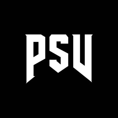 Teknoloji şirketi için PSV mektup logosu tasarımı. PSV logo tasarımı siyah ve beyaz renk kombinasyonu. PSV logosu, PSV vektörü, PSV tasarımı, PSV simgesi, PSV alfabesi. PSV tipografi logosu tasarımı.