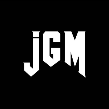 Teknoloji şirketi için JGM mektup logosu tasarımı. JGM logo tasarımı siyah ve beyaz renk kombinasyonu. JGM logosu, JGM vektörü, JGM tasarımı, JGM simgesi, JGM alfabesi. JGM tipografi logosu tasarımı.