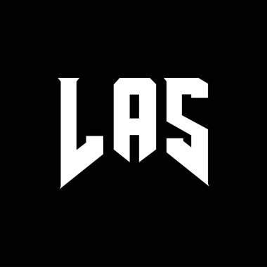 Teknoloji şirketi için LAS mektup logosu tasarımı. LAS logosu siyah ve beyaz renk kombinasyonu tasarladı. LAS logosu, LAS vektörü, LAS tasarımı, LAS simgesi, LAS alfabesi. LAS tipografi logosu tasarımı.