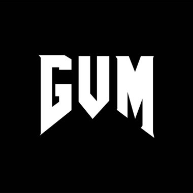 Teknoloji şirketi için GVM harf logosu tasarımı. GVM logo tasarımı siyah ve beyaz renk kombinasyonu. GVM logosu, GVM vektörü, GVM tasarımı, GVM simgesi, GVM alfabesi. GVM tipografi logosu tasarımı.