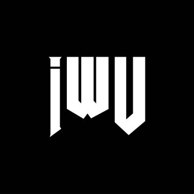 Teknoloji şirketi için IWU mektup logosu tasarımı. IWU logo tasarımı siyah ve beyaz renk kombinasyonu. IWU logosu, IWU vektörü, IWU tasarımı, IWU simgesi, IWU alfabesi. IWU tipografi logosu tasarımı.