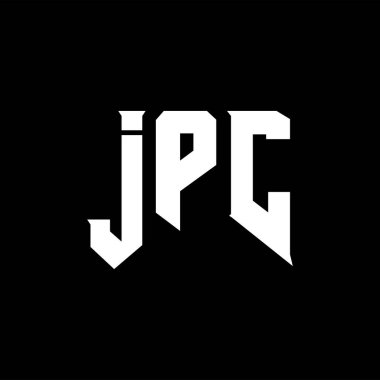 Teknoloji şirketi için JPC mektup logosu tasarımı. JPC logo tasarımı siyah ve beyaz renk kombinasyonu. JPC logosu, JPC vektörü, JPC tasarımı, JPC simgesi, JPC alfabesi. JPC tipografi logosu tasarımı.