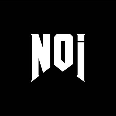 Teknoloji şirketi için NOI harf logosu tasarımı. NOI logo tasarımı siyah ve beyaz renk kombinasyonu. NOI logosu, NOI vektörü, NOI tasarımı, NOI simgesi, NOI alfabesi. NOI tipografi logosu tasarımı.