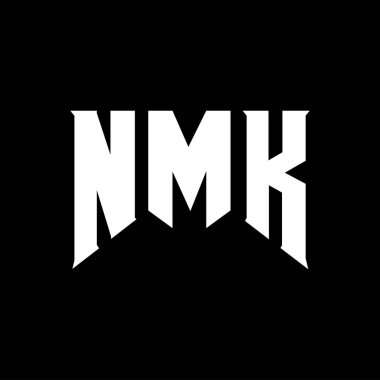 Teknoloji şirketi için NMK mektup logosu tasarımı. NMK logo tasarımı siyah ve beyaz renk kombinasyonu. NMK logosu, NMK vektörü, NMK tasarımı, NMK simgesi, NMK alfabesi. NMK tipografi logosu tasarımı.