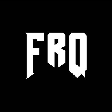 Teknoloji şirketi için FRQ harf logosu tasarımı. FRQ logo tasarımı siyah ve beyaz renk kombinasyonu. FRQ logosu, FRQ vektörü, FRQ tasarımı, FRQ simgesi, FRQ alfabesi. FRQ tipografi logosu tasarımı.