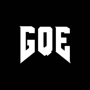 Teknoloji şirketi için GQE harf logosu tasarımı. GQE logo tasarımı siyah ve beyaz renk kombinasyonu. GQE logosu, GQE vektörü, GQE tasarımı, GQE simgesi, GQE alfabesi. GQE tipografi logosu tasarımı.