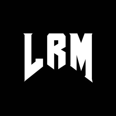 Teknoloji şirketi için LRM mektup logosu tasarımı. LRM logo tasarımı siyah ve beyaz renk kombinasyonu. LRM logosu, LRM vektörü, LRM tasarımı, LRM simgesi, LRM alfabesi. LRM tipografi logosu tasarımı.
