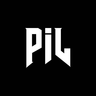Teknoloji şirketi için PIL harf logosu tasarımı. PIL logo tasarımı siyah ve beyaz renk kombinasyonu. PIL logosu, PIL vektörü, PIL tasarımı, PIL simgesi, PIL alfabesi. PIL tipografi logosu tasarımı.