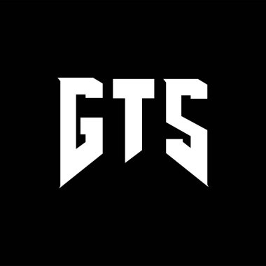Teknoloji şirketi için GTS harf logosu tasarımı. GTS logo tasarımı siyah ve beyaz renk kombinasyonu. GTS logosu, GTS vektörü, GTS tasarımı, GTS simgesi, GTS alfabesi. GTS tipografi logosu tasarımı.