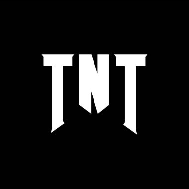 Teknoloji şirketi için TNT harf logosu tasarımı. TNT logo tasarımı siyah ve beyaz renk kombinasyonu. TNT logosu, TNT vektörü, TNT dizaynı, TNT simgesi, TNT alfabesi. TNT tipografi logosu tasarımı.
