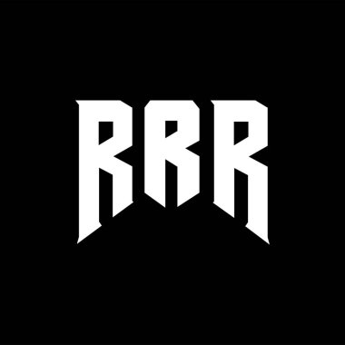 Teknoloji şirketi için RRR harf logosu tasarımı. RRR logosu siyah-beyaz renk kombinasyonu tasarladı. RRR logosu, RRR vektörü, RRR tasarımı, RRR simgesi, RRR alfabesi. RRR tipografi logosu tasarımı.