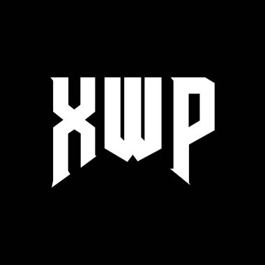 Teknoloji şirketi için XWP harf logosu tasarımı. XWP logo tasarımı siyah ve beyaz renk kombinasyonu. XWP logosu, XWP vektörü, XWP tasarımı, XWP simgesi, XWP alfabesi. XWP tipografi logosu tasarımı.