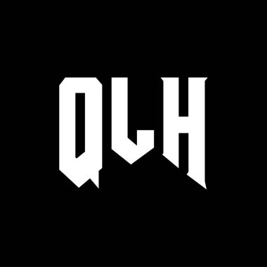 Teknoloji şirketi için QLH harf logosu tasarımı. QLH logo tasarımı siyah ve beyaz renk kombinasyonu. QLH logosu, QLH vektörü, QLH tasarımı, QLH simgesi, QLH alfabesi. QLH tipografi logosu tasarımı.