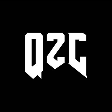 QZC teknoloji şirketi için harf logosu tasarımı. QZC logo tasarımı siyah ve beyaz renk kombinasyonu. QZC logosu, QZC vektörü, QZC tasarımı, QZC simgesi, QZC alfabesi. QZC tipografi logosu tasarımı.