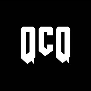 Teknoloji şirketi için QCQ harf logosu tasarımı. QCQ logo tasarımı siyah ve beyaz renk kombinasyonu. QCQ logosu, QCQ vektörü, QCQ tasarımı, QCQ simgesi, QCQ alfabesi. QCQ tipografi logosu tasarımı.