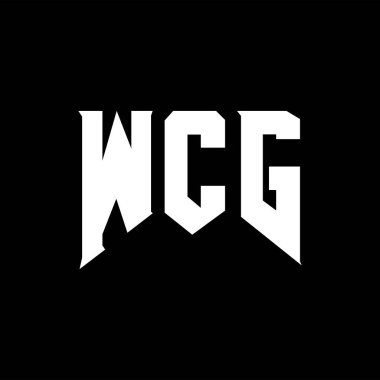 Teknoloji şirketi için WCG mektup logosu tasarımı. WCG logo tasarımı siyah ve beyaz renk kombinasyonu. WCG logosu, WCG vektörü, WCG tasarımı, WCG simgesi, WCG alfabesi. WCG tipografi logosu tasarımı.