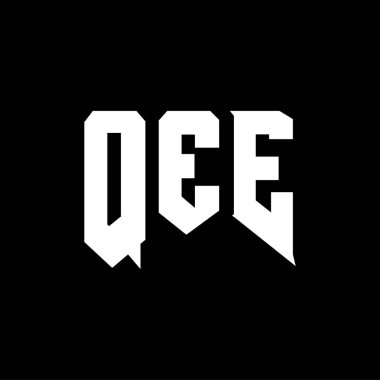 Teknoloji şirketi için QEE harf logosu tasarımı. QEE logo tasarımı siyah ve beyaz renk kombinasyonu. QEE logosu, QEE vektörü, QEE tasarımı, QEE simgesi, QEE alfabesi. QEE tipografi logosu tasarımı.