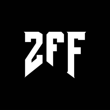 Teknoloji şirketi için ZFF mektup logosu tasarımı. ZFF logo tasarımı siyah ve beyaz renk kombinasyonu. ZFF logosu, ZFF vektörü, ZFF tasarımı, ZFF simgesi, ZFF alfabesi. ZFF tipografi logosu tasarımı.