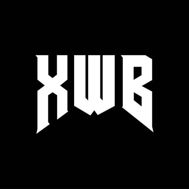 Teknoloji şirketi için XWB harf logosu tasarımı. XWB logo tasarımı siyah ve beyaz renk kombinasyonu. XWB logosu, XWB vektörü, XWB tasarımı, XWB simgesi, XWB alfabesi. XWB tipografi logosu tasarımı.