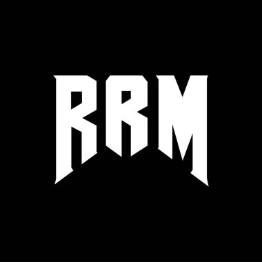 Teknoloji şirketi için RRM mektup logosu tasarımı. RRM logo tasarımı siyah ve beyaz renk kombinasyonu. RRM logosu, RRRM vektörü, RRRM dizaynı, RRRM simgesi, RRRM alfabesi. RRM tipografi logosu tasarımı.