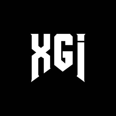 Teknoloji şirketi için XGI harf logosu tasarımı. XGI logo tasarımı siyah ve beyaz renk kombinasyonu. XGI logosu, XGI vektörü, XGI tasarımı, XGI simgesi, XGI alfabesi. XGI tipografi logosu tasarımı.
