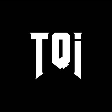 Teknoloji şirketi için TQI harf logosu tasarımı. TQI logo tasarımı siyah ve beyaz renk kombinasyonu. TQI logosu, TQI vektörü, TQI tasarımı, TQI simgesi, TQI alfabesi. TQI tipografi logosu tasarımı.
