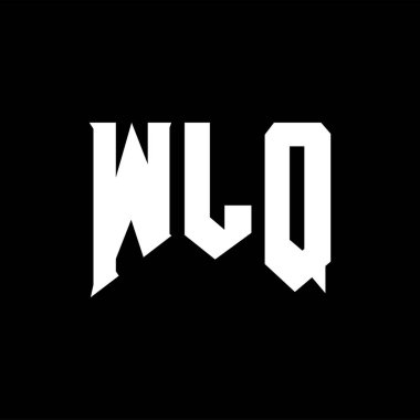 Teknoloji şirketi için WLQ mektup logosu tasarımı. WLQ logo tasarımı siyah ve beyaz renk kombinasyonu. WLQ logosu, WLQ vektörü, WLQ tasarımı, WLQ simgesi, WLQ alfabesi. WLQ tipografi logosu tasarımı.