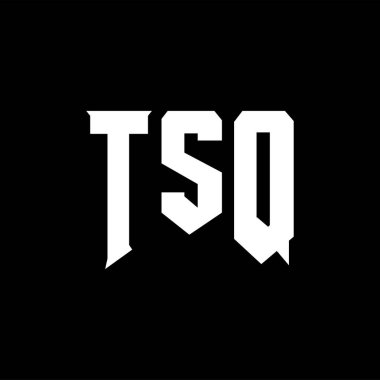 Teknoloji şirketi için TSQ harf logosu tasarımı. TSQ logo tasarımı siyah ve beyaz renk kombinasyonu. TSQ logosu, TSQ vektörü, TSQ dizaynı, TSQ simgesi, TSQ alfabesi. TSQ tipografi logosu tasarımı.