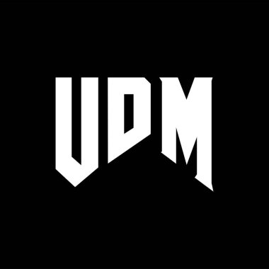 Teknoloji şirketi için UDM mektup logosu tasarımı. UDM logo tasarımı siyah ve beyaz renk kombinasyonu. UDM logosu, UDM vektörü, UDM tasarımı, UDM simgesi, UDM alfabesi. UDM tipografi logosu tasarımı.